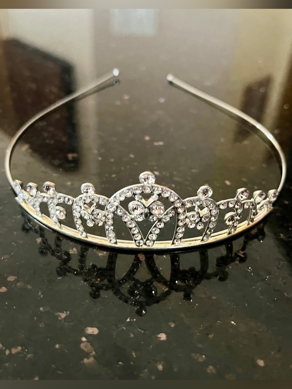 Girl's Silver Rhinestone Princess Tiara - Picture 5 of 10
